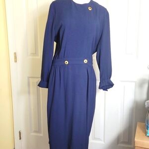 LIZ CLAIBORNE navy dress size 14
